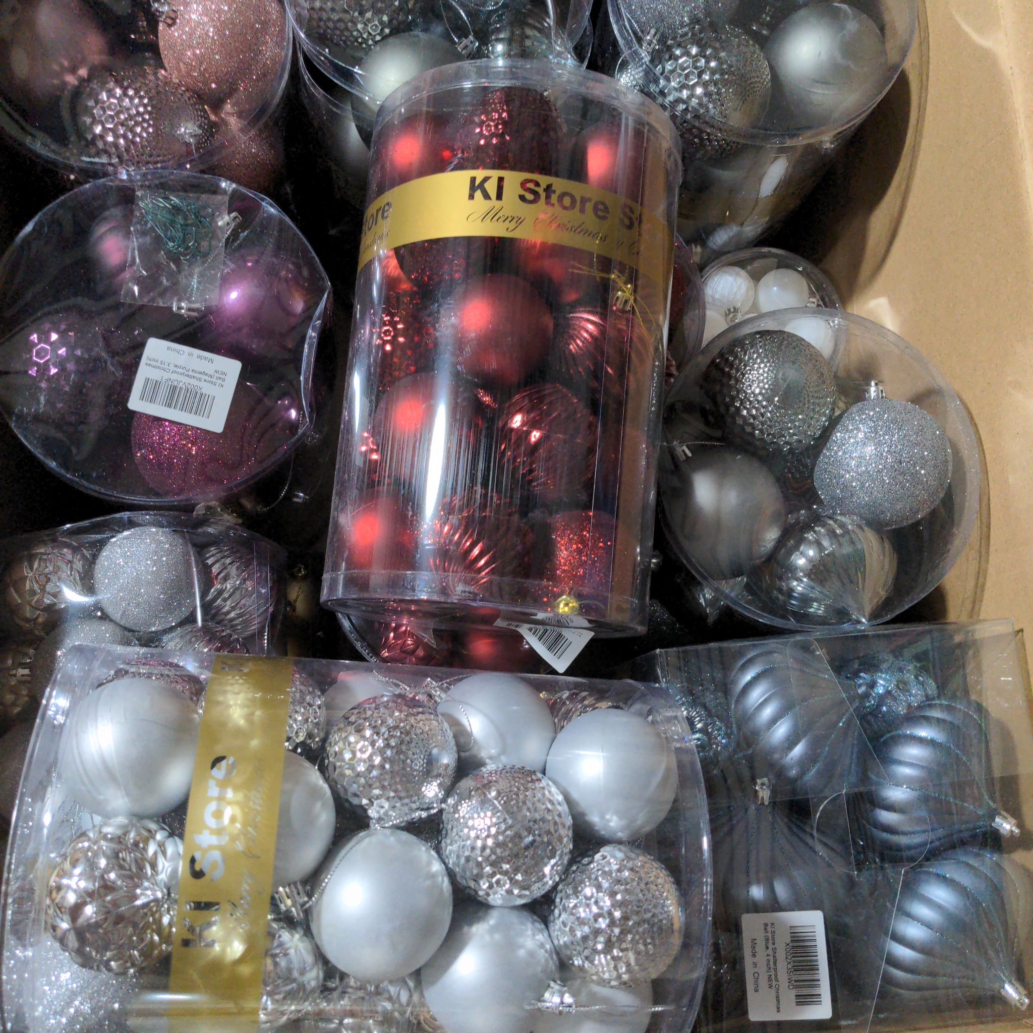 Christmas Tree Ornament Balls (set varieties)